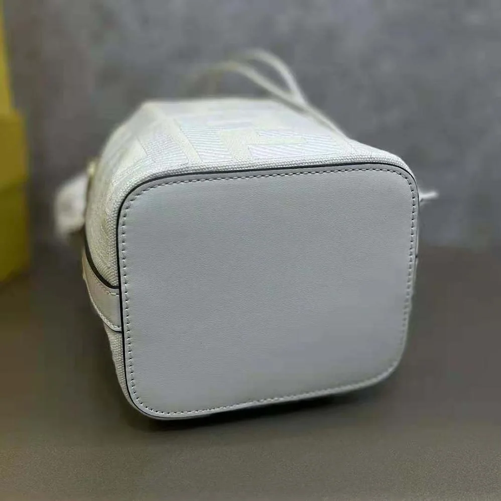 Fendi Mon Tresor White FF Canvas Mini for Women in Bag Fendi Mon Tresor White FF Canvas Mini for Women in Bag