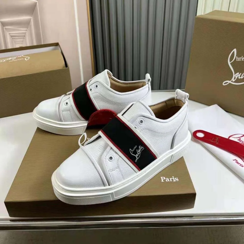 Christian Louboutin Adolescenza Sneakers for Men in White Christian Louboutin Adolescenza Sneakers for Men in White