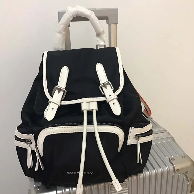 Burberry The Medium Rucksack in Technical Nylon and Leather for Unisex Burberry The Medium Rucksack in Technical Nylon and Leather for Unisex