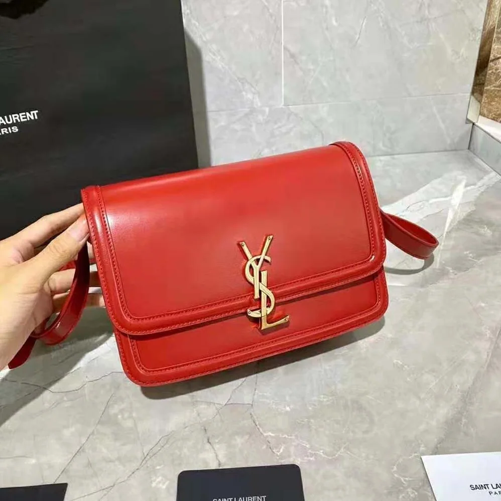 Saint Laurent YSL Solferino Medium Satchel in Box Saint Laurent Leather for Women Saint Laurent YSL Solferino Medium Satchel in Box Saint Laurent Leather for Women