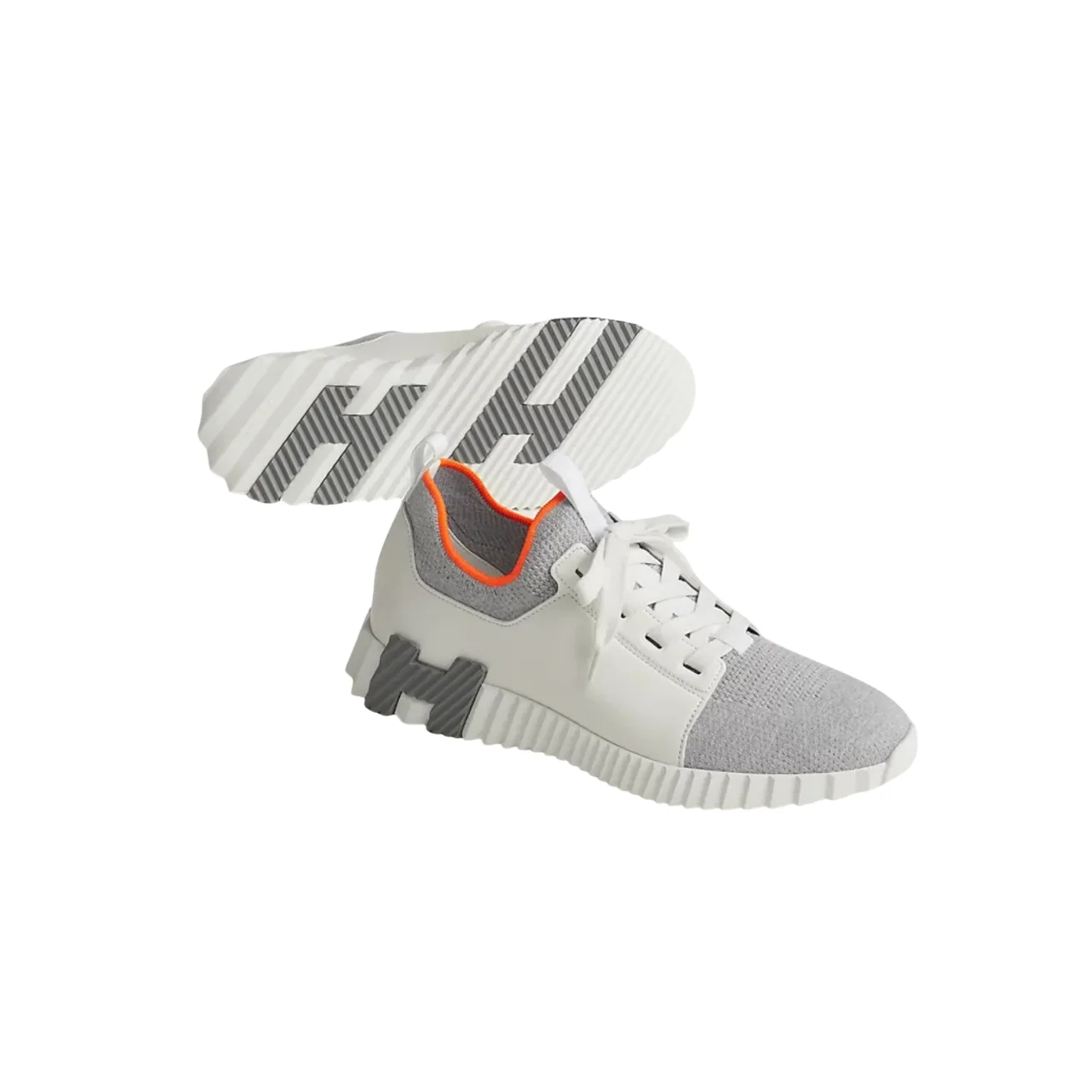 Hermes Depart Slip in On Sneakers Blanc/ Grey Hermes Depart Slip in On Sneakers Blanc/ Grey