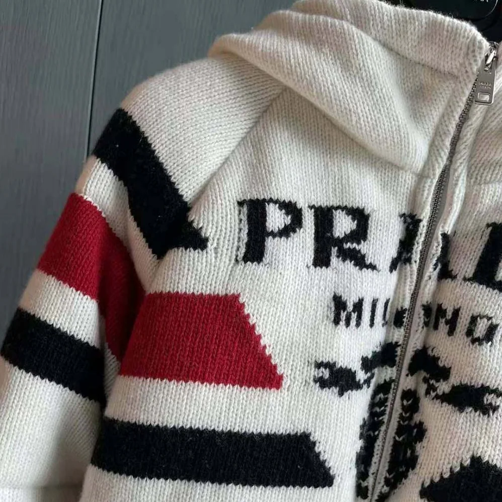 Prada Sporty Soul Cashmere Down Jacket for Women in White