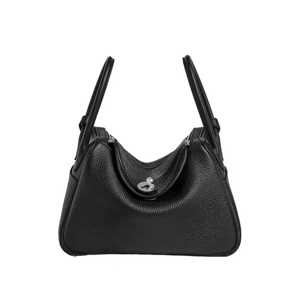Hermes Lindy 26 in Clemence Leather for Women in Black