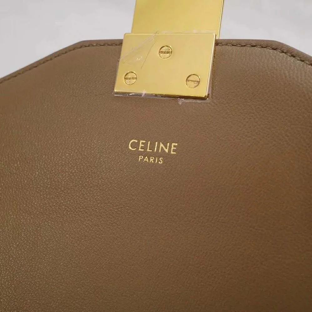 Celine Medium C Bag in Shiny Calfskin Leather for Women in Sandy Celine Medium C Bag in Shiny Calfskin Leather for Women in Sandy