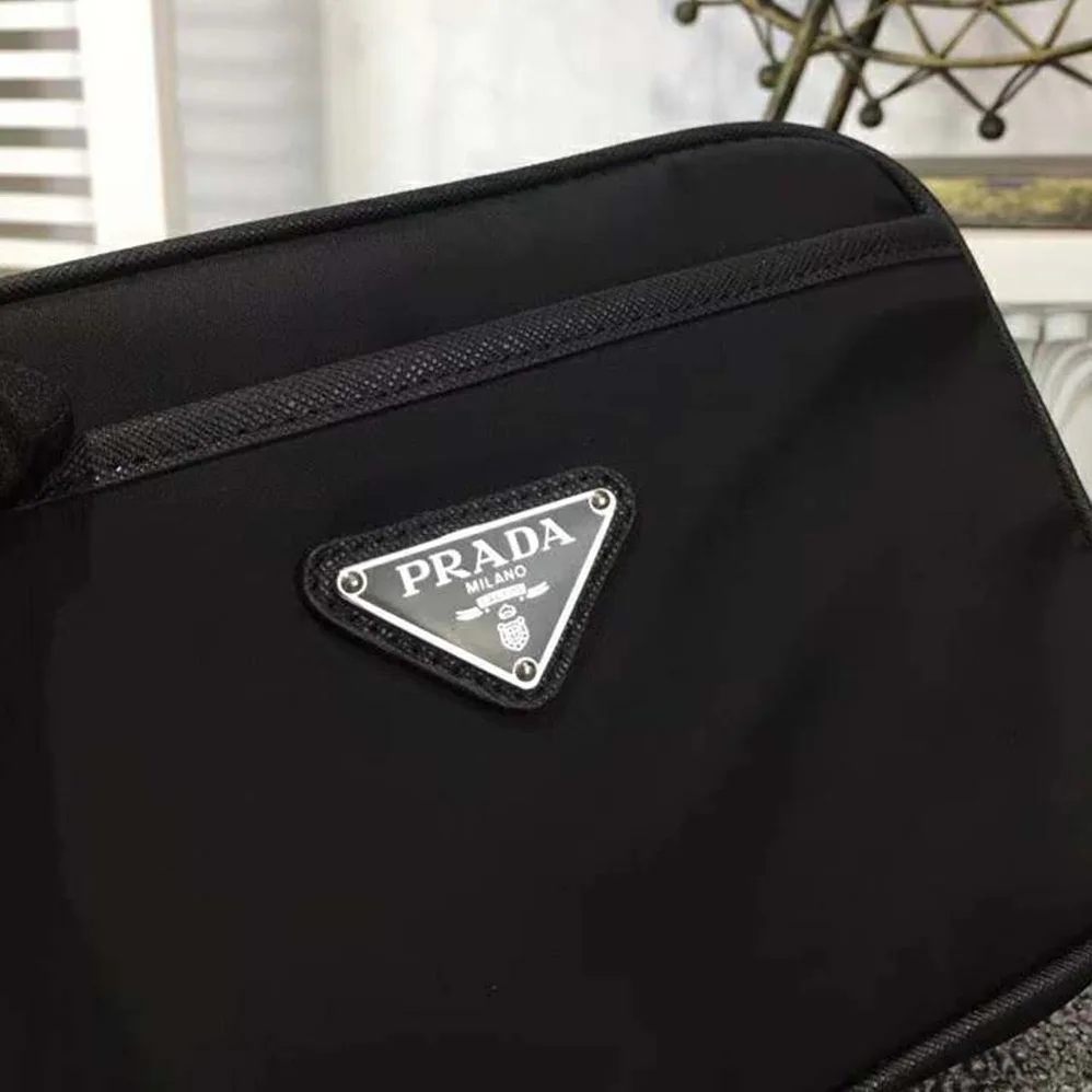 Prada Nylon Shoulder Bag for Men in Black Prada Nylon Shoulder Bag for Men in Black