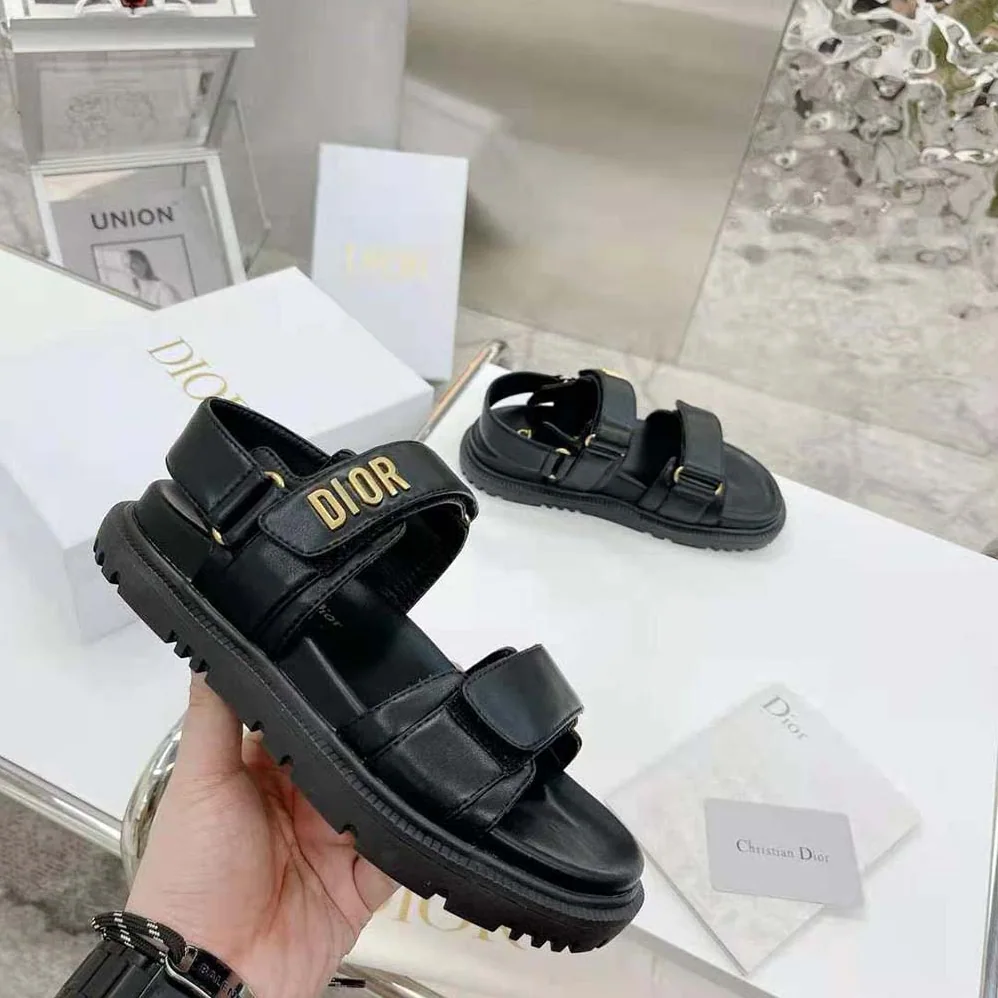 Dior Dioract Sandal Black Lambskin for Women Dior Dioract Sandal Black Lambskin for Women