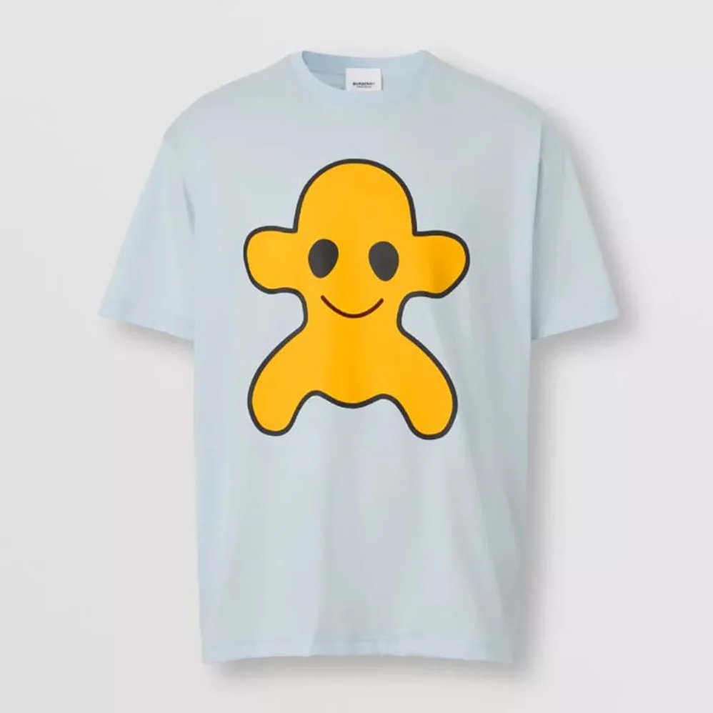 Burberry Monster Graphic Print Cotton Oversized T-shirt for Men in Blue