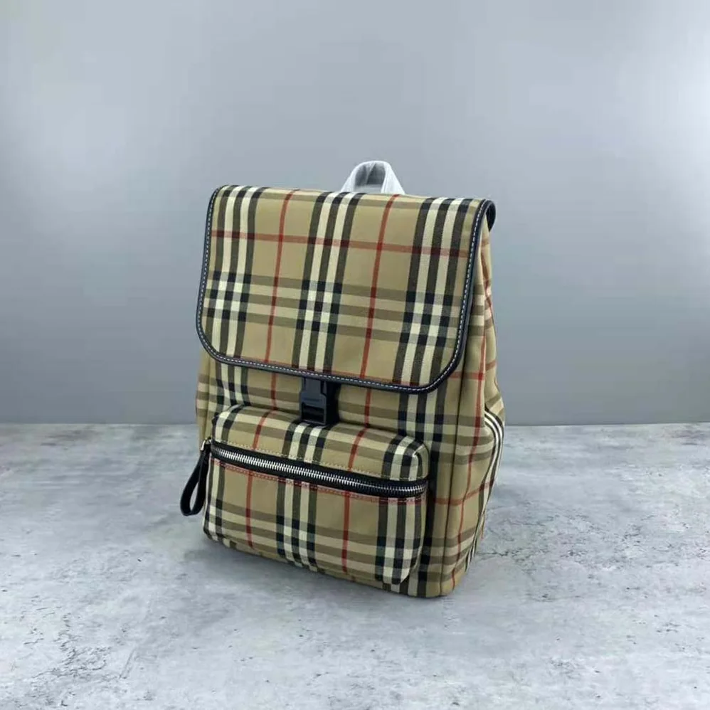 Burberry Vintage Check Cotton Backpack for Women Burberry Vintage Check Cotton Backpack for Women