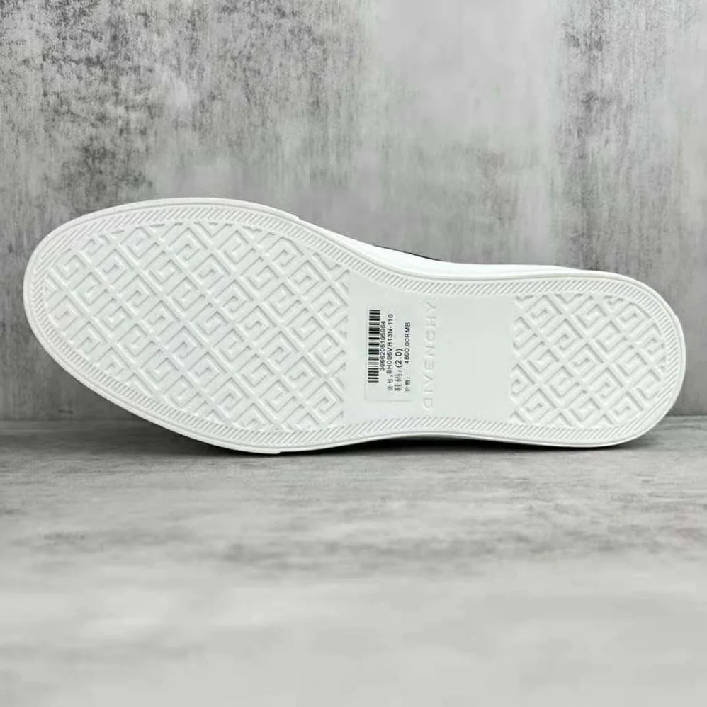 Givenchy City Sport Sneakers in Leather with Double Webbing Strap for Men in White
