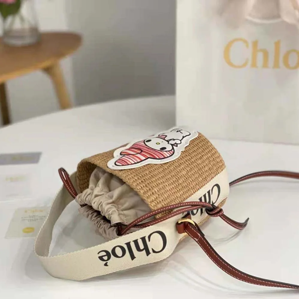 Chloe My Melody for Chloé Small Woody Basket for Women Chloe My Melody for Chloé Small Woody Basket for Women