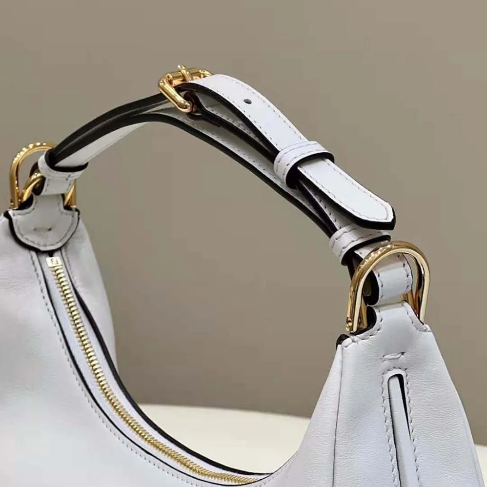 Fendi Fendigraphy Small White Leather Bag for Women Fendi Fendigraphy Small White Leather Bag for Women