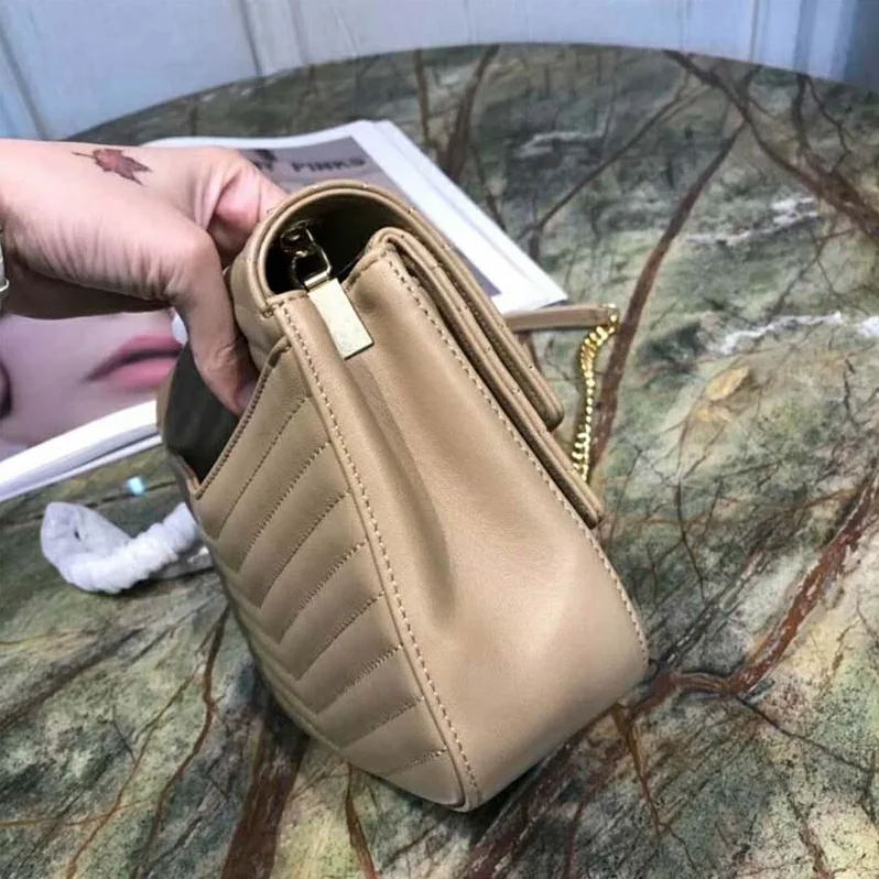 Saint Laurent YSL Sulpice Small in Matelasse Leather for Women in Sandy Saint Laurent YSL Sulpice Small in Matelasse Leather for Women in Sandy