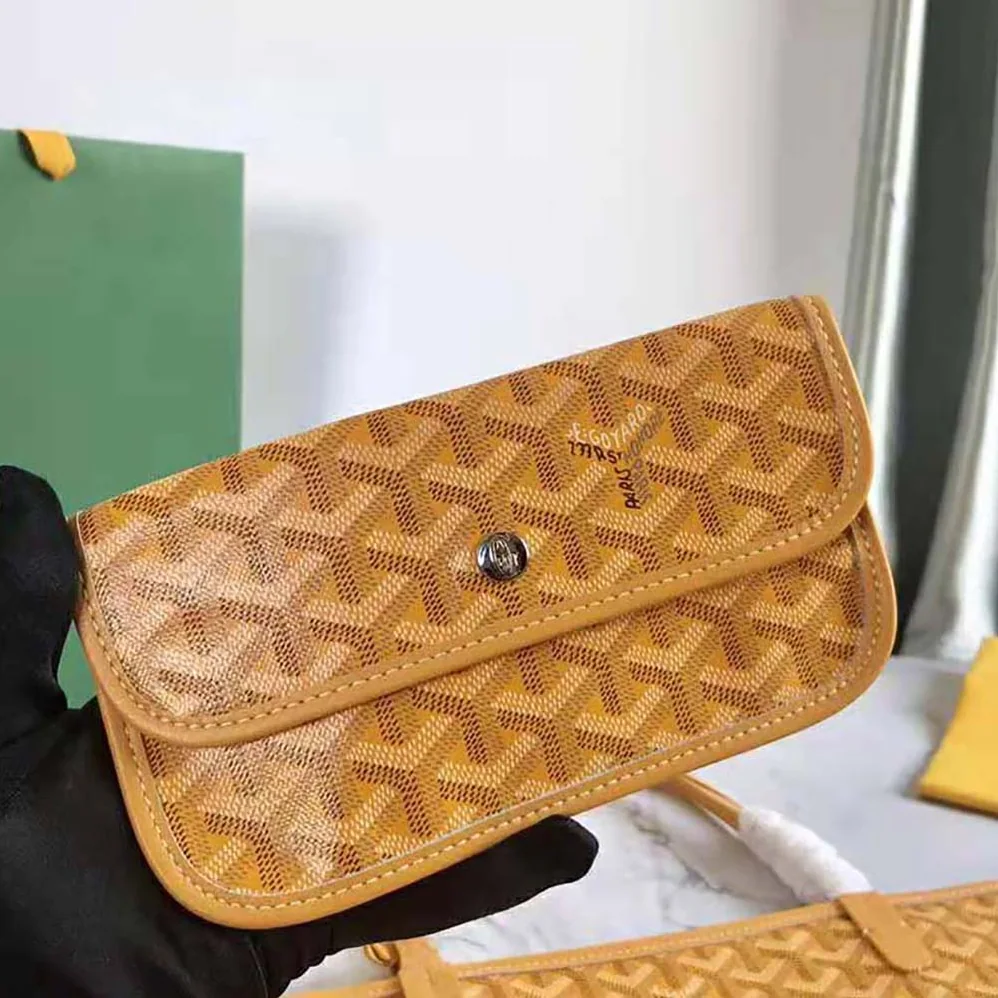 Goyard Sac Saint Louis GM in Goyardine Canvas & Chevroches Calfskin for Women in Yellow