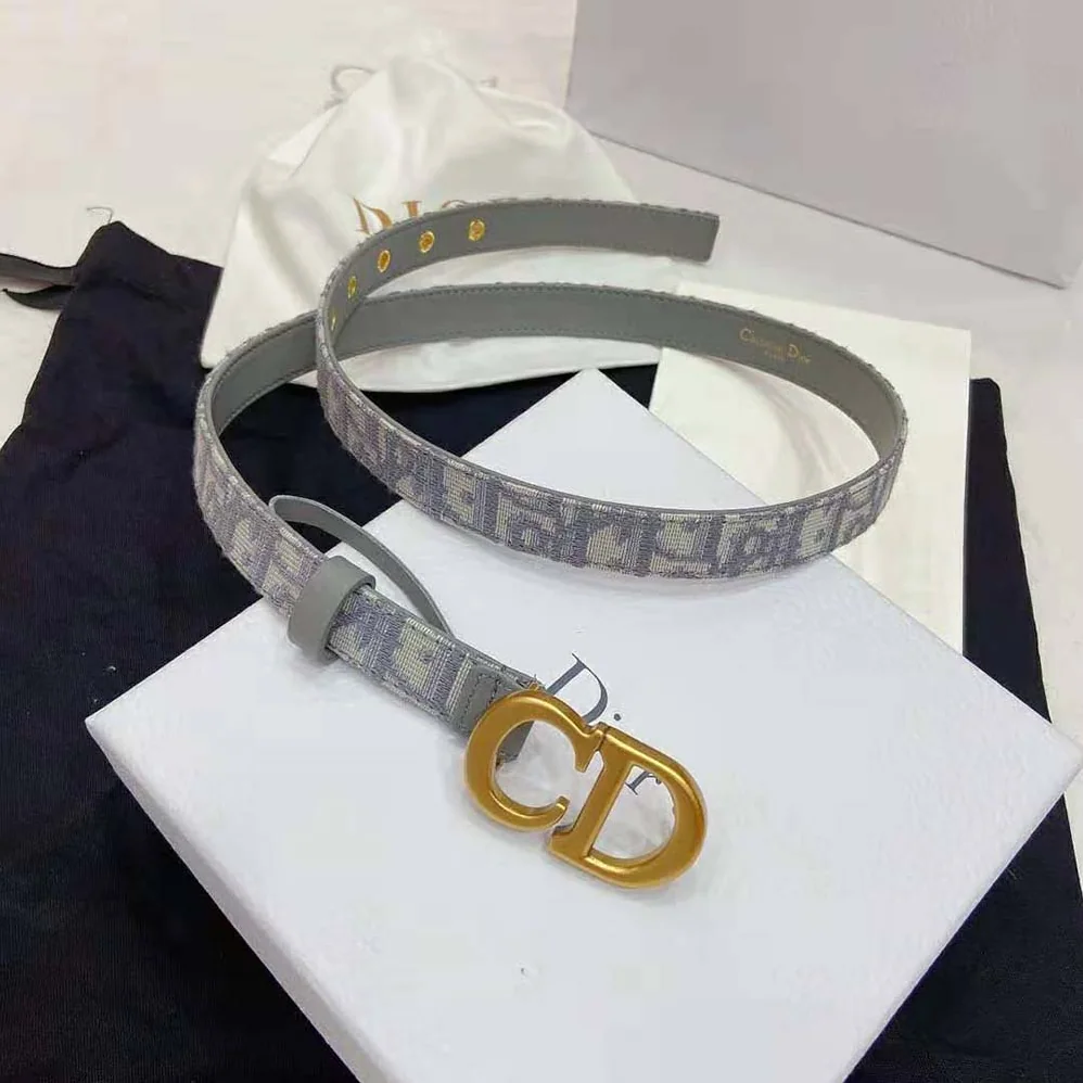 Dior Saddle Belt Gray Dior Oblique Jacquard 20 MM for Women Dior Saddle Belt Gray Dior Oblique Jacquard 20 MM for Women
