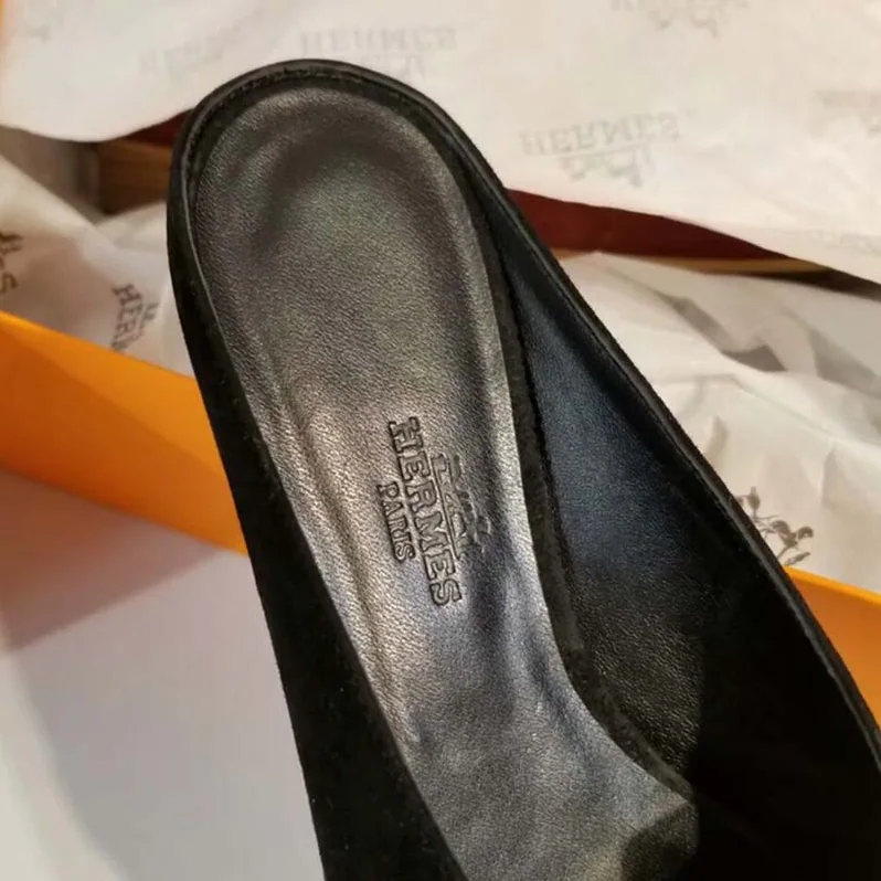 Hermes Roxane Mule Shoes Black for Women Hermes Roxane Mule Shoes Black for Women