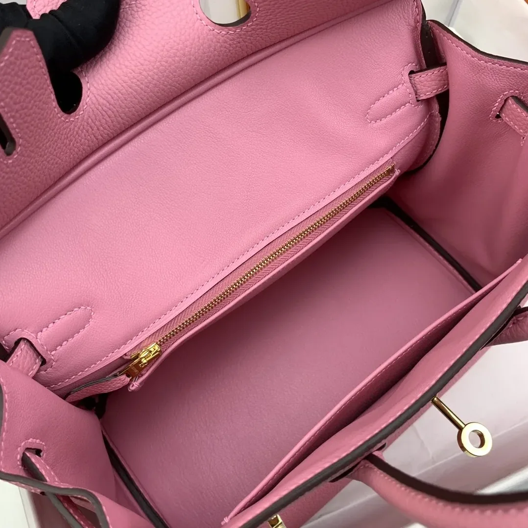 Hermes Birkin Top Handle Bag / Nata Swift Pink Gold Hardware Hermes Birkin Top Handle Bag / Nata Swift Pink Gold Hardware