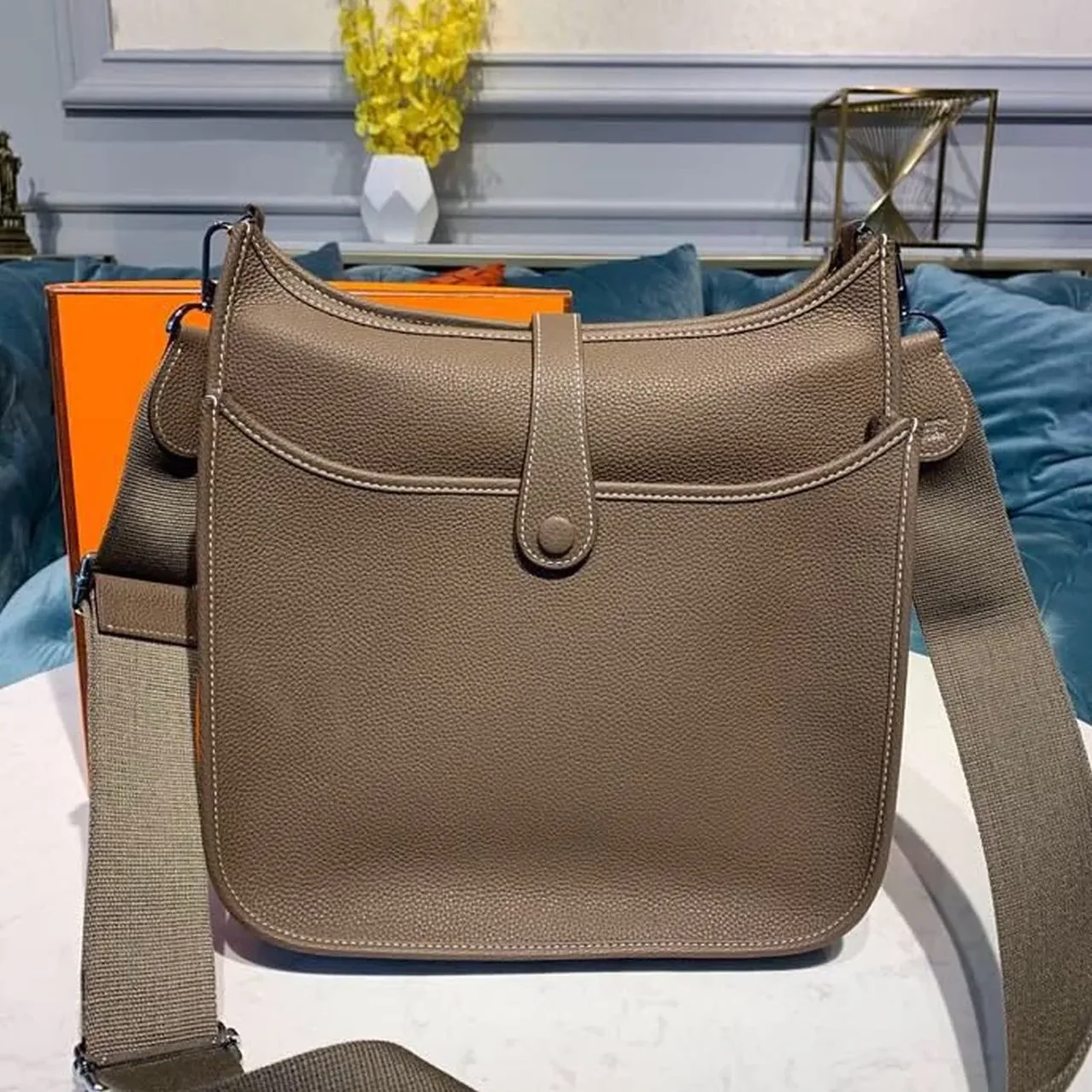 Hermes Evelyne III GM Bag Brown / Hermes Evelyne III GM Bag Brown /