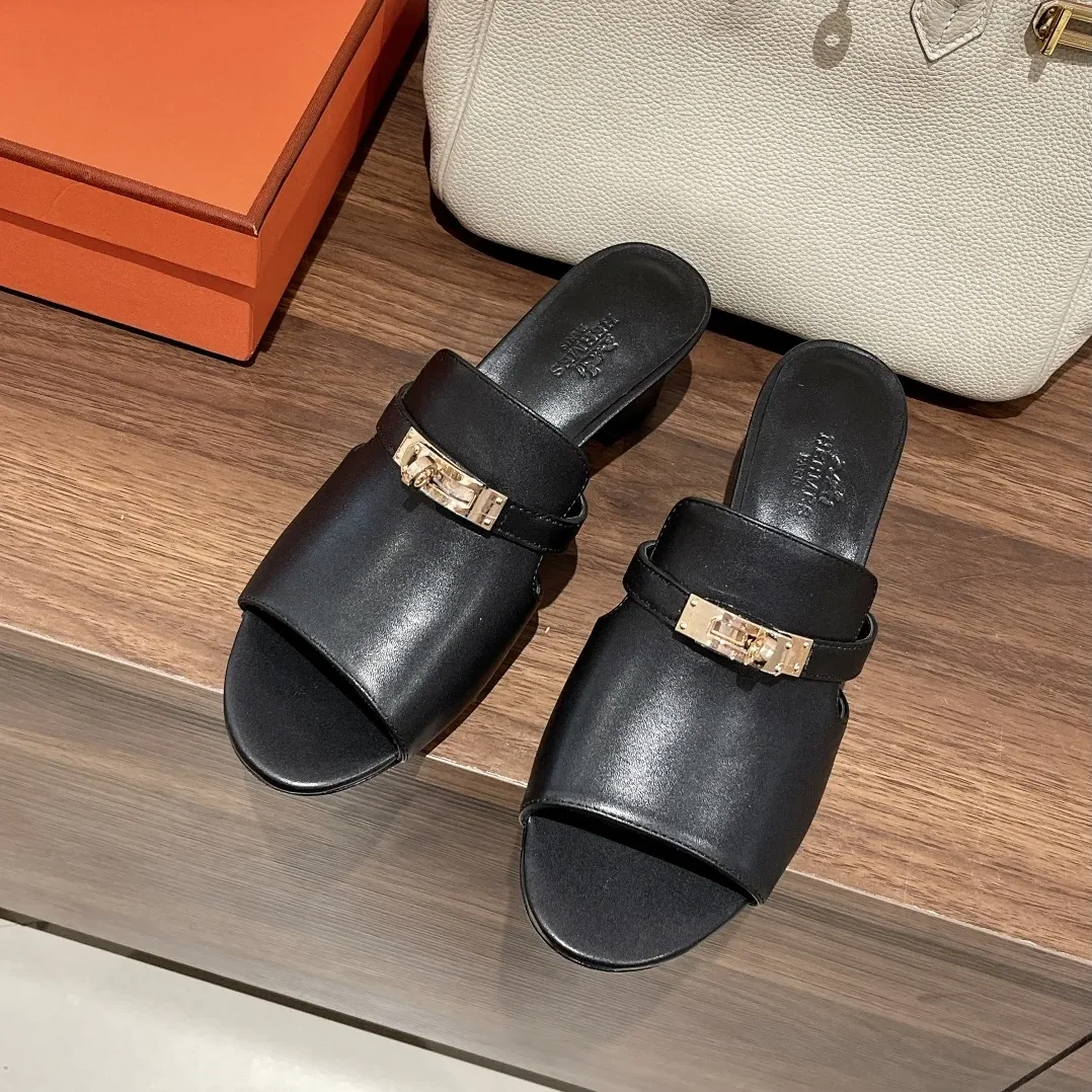 Hermes Candy Sandal Black Hermes Candy Sandal Black