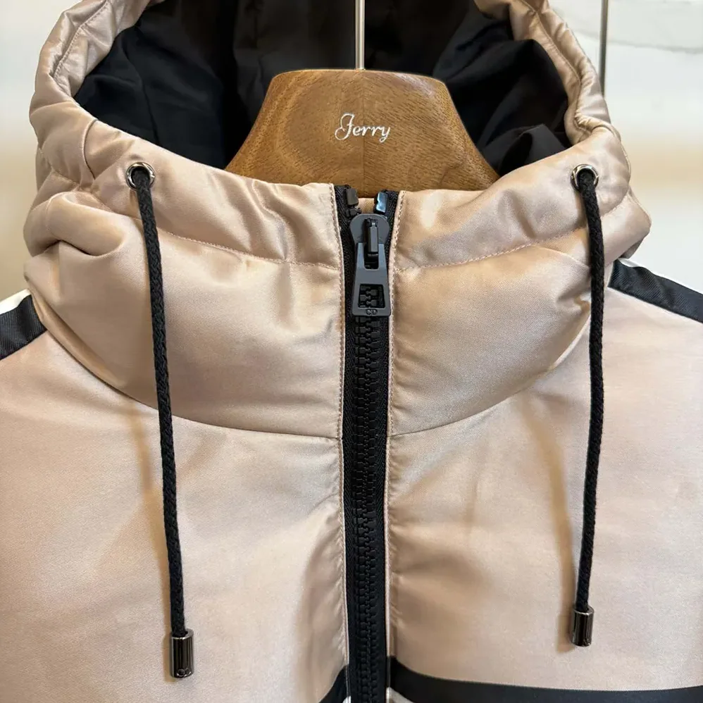 Dior DiorAlps Hooded Cropped Puffer Jacket Pink Quilted Technical Fabric for Women