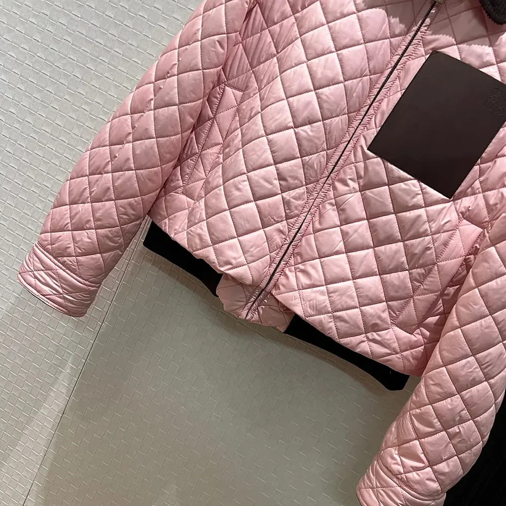 Loewe Short Jacket in Technical Fabric for Women in Light Pink Loewe Short Jacket in Technical Fabric for Women in Light Pink