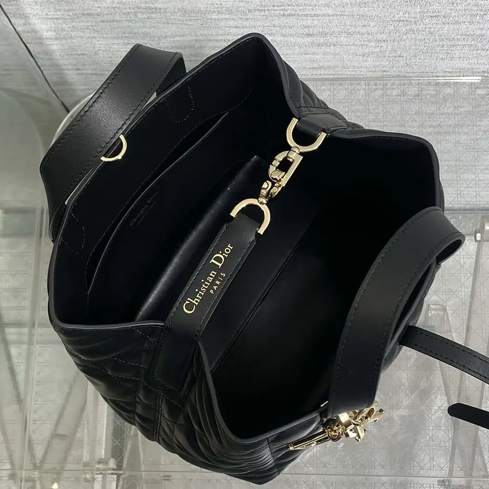Dior Medium Dior Toujours Vertical Tote Bag Black Macrocannage Calfskin for Women Dior Medium Dior Toujours Vertical Tote Bag Black Macrocannage Calfskin for Women