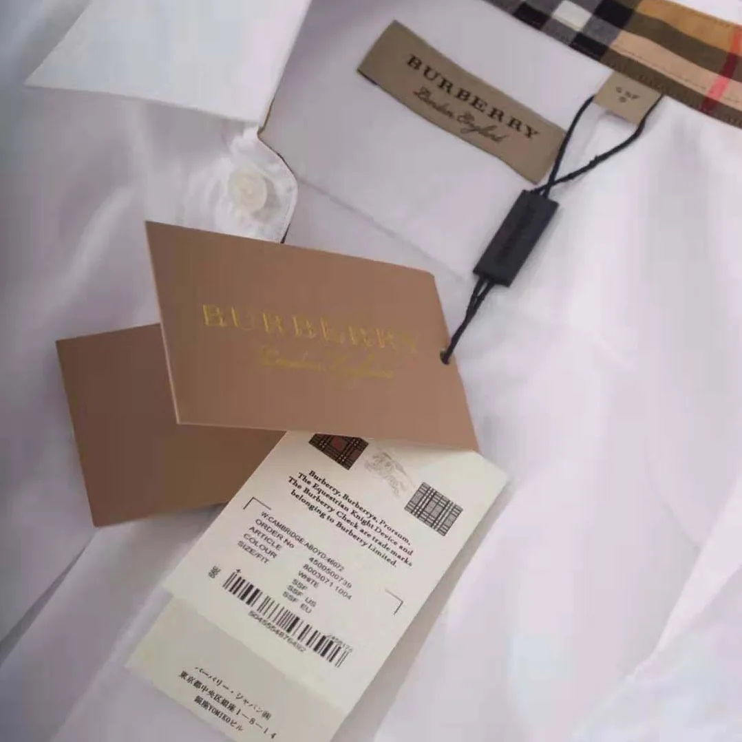 Burberry Stretch Cotton Poplin Shirt for Men in White