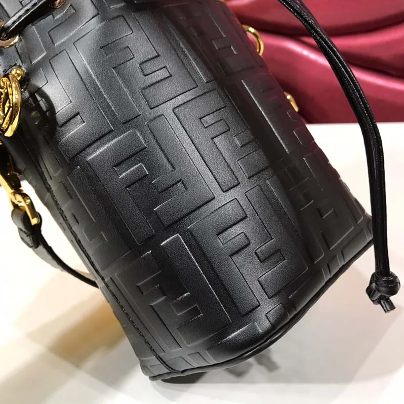 Fendi Mon Tresor Black Leather Mini for Women in Bag