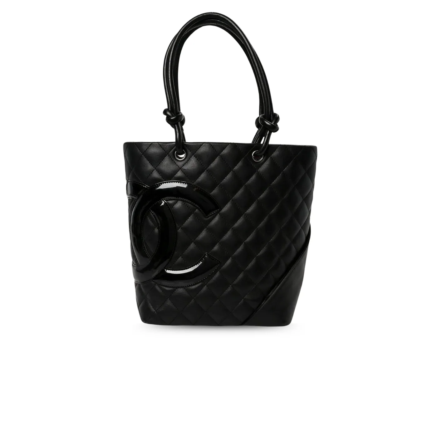 Chanel Cambon Ligne Small Bucket Bag in Black Silver Hardware