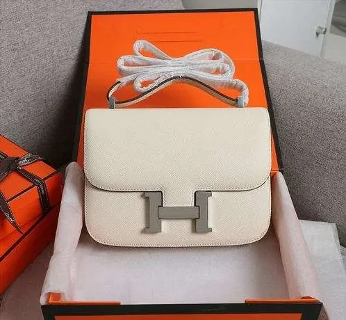 Hermes Constance Handbag Off White /