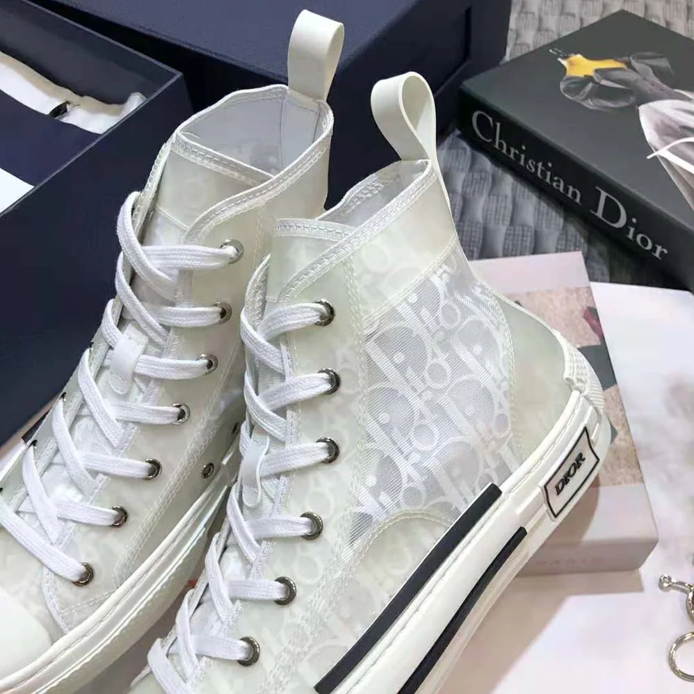 Dior B23 High-Top Sneaker White Dior Oblique Canvas for Men