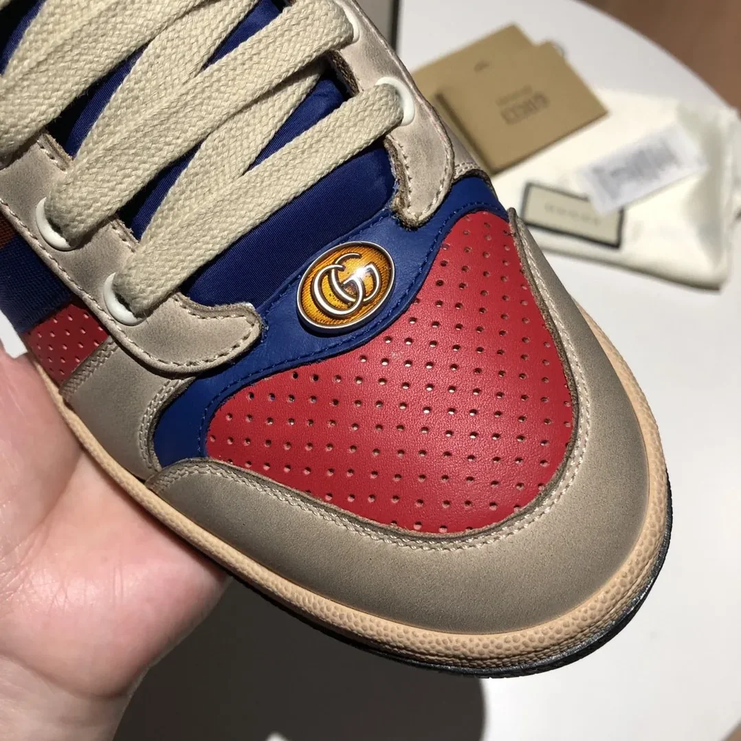 Gucci Screener Low for Men in Top White Red Blue Gucci Screener Low for Men in Top White Red Blue