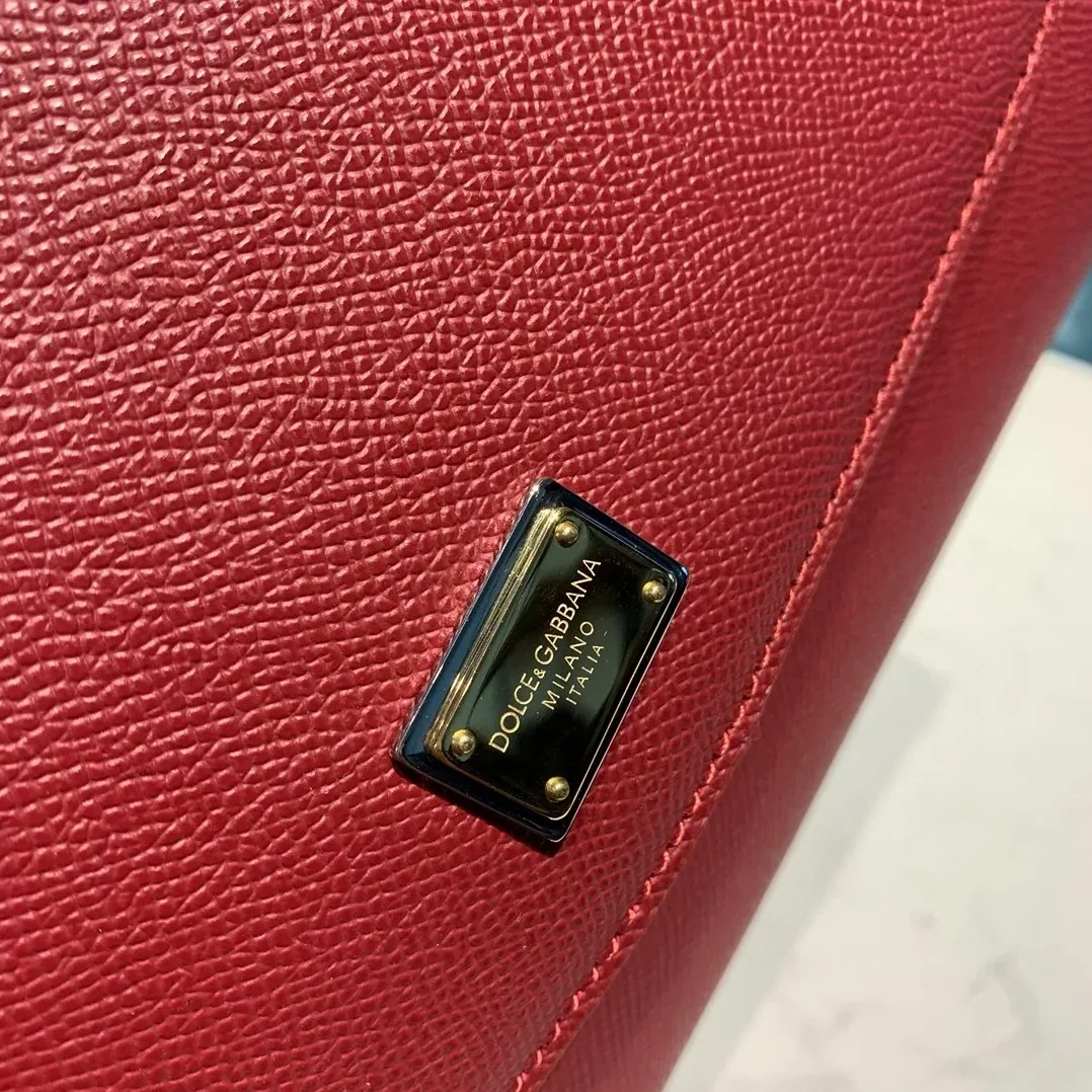 Dolce & Gabbana Small Sicily Bag In Dauphine Red / DG