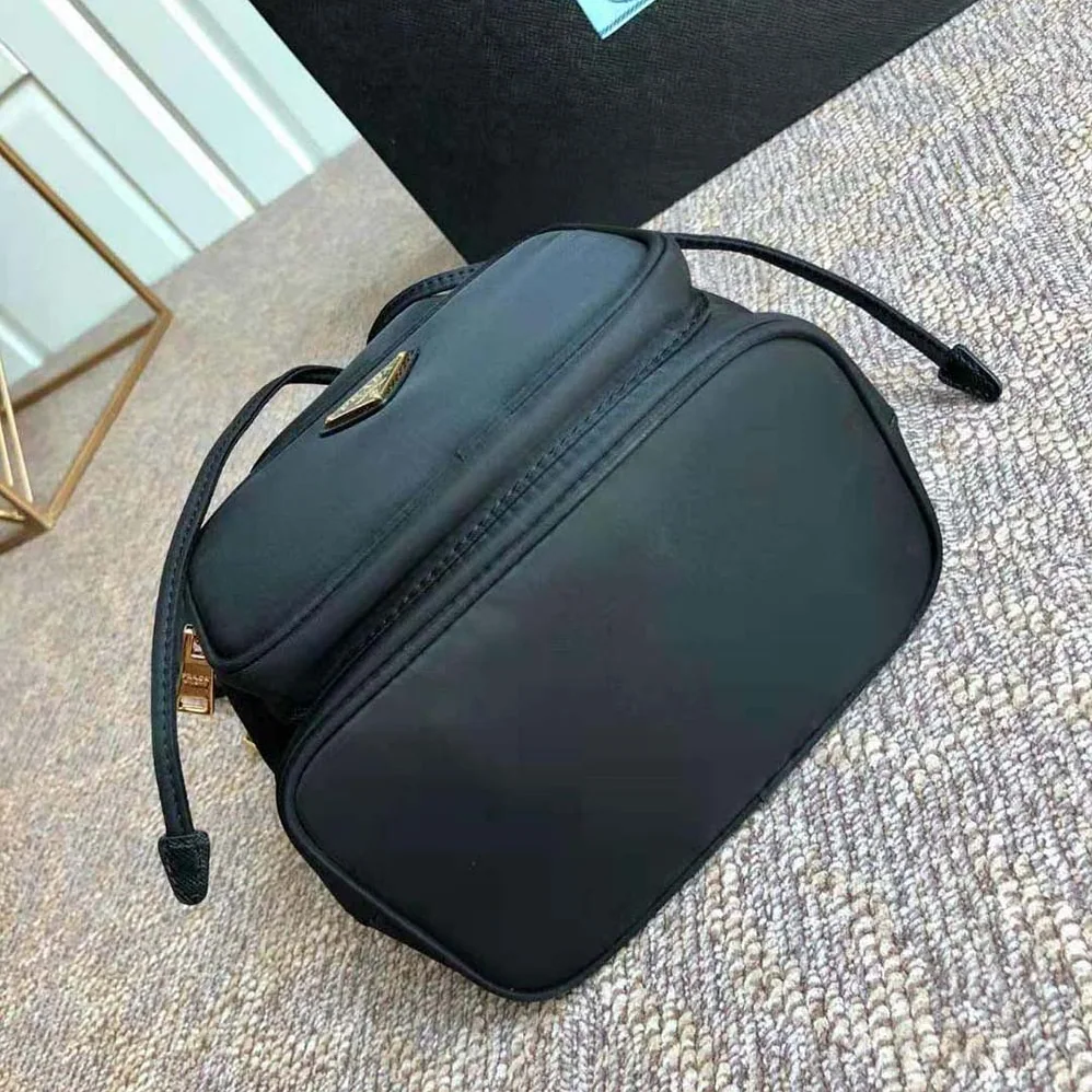 Prada Duet Re-Nylon Shoulder Bag for Women in Black