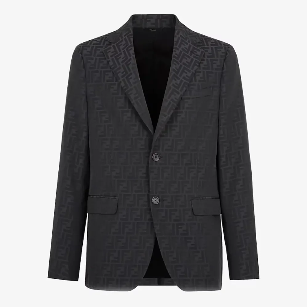 Fendi Jacket Black Fabric Blazer for Men Fendi Jacket Black Fabric Blazer for Men