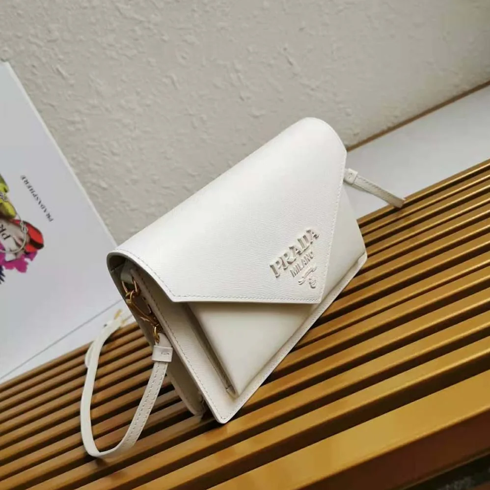 Prada Ladies Saffiano Leather Mini Bag in White Prada Ladies Saffiano Leather Mini Bag in White