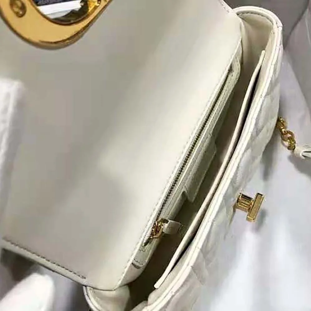 Dior Small Dior Caro Bag Lvory Supple Cannage Calfskin for Women in White Dior Small Dior Caro Bag Lvory Supple Cannage Calfskin for Women in White