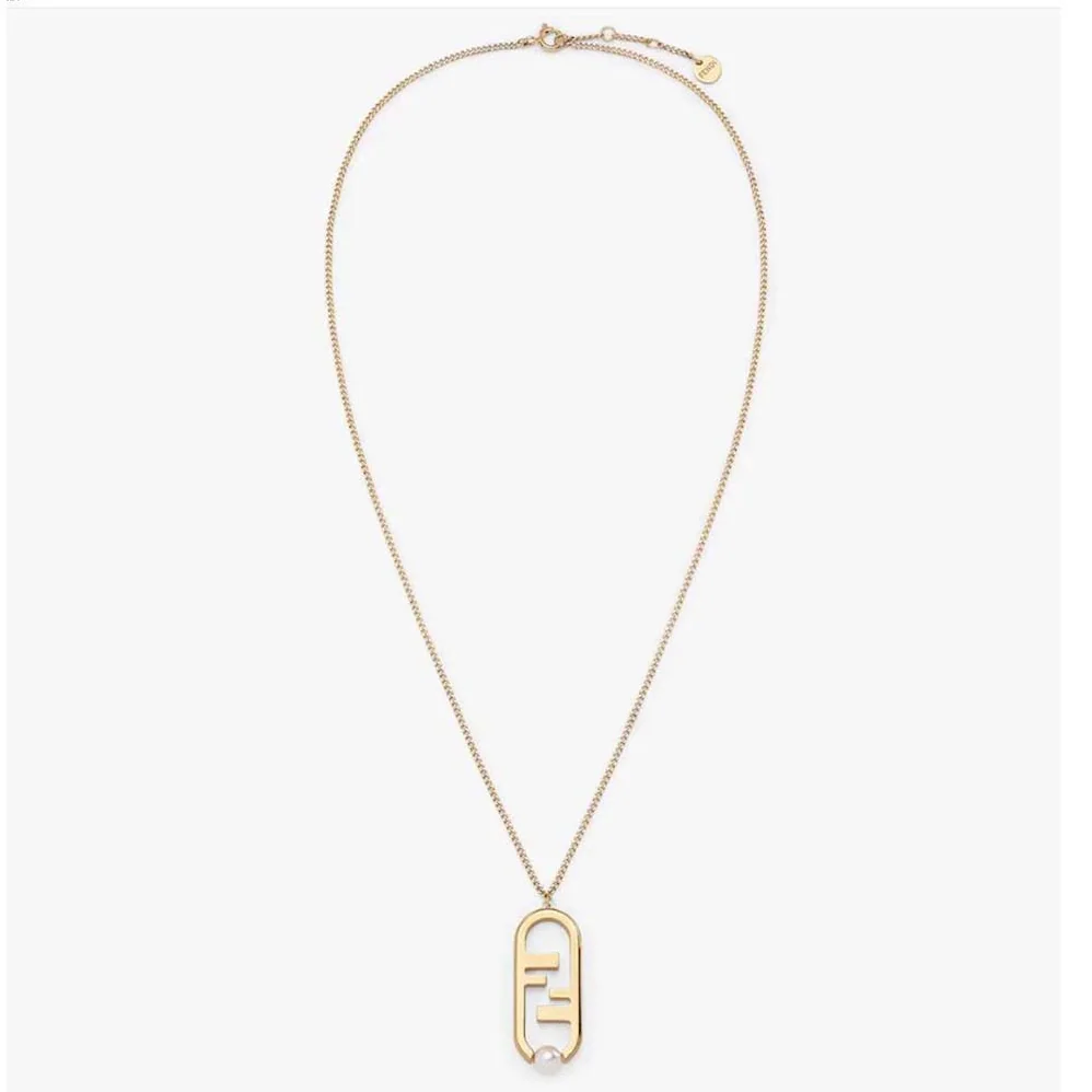 Fendi O'Lock Necklace Gold for Women in colored Necklace Fendi O'Lock Necklace Gold for Women in colored Necklace