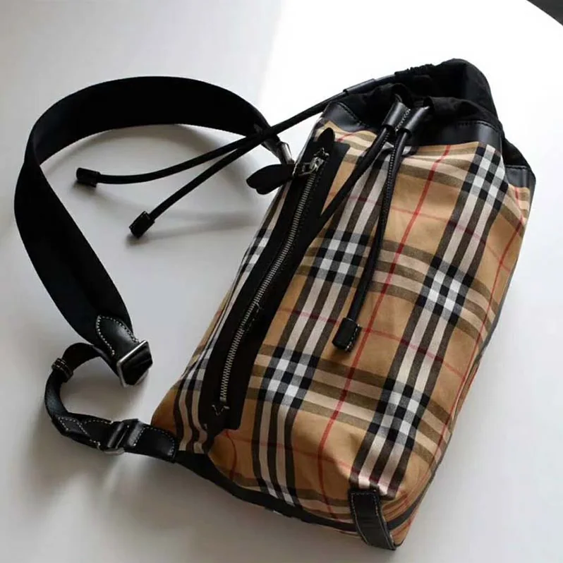 Burberry Small Vintage Check Cotton Duffle Bag for Women Burberry Small Vintage Check Cotton Duffle Bag for Women