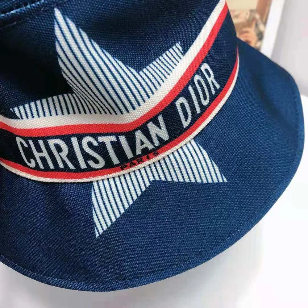 Dior Dioralps Small-brim Bucket Hat Blue Three for Women in Tone Technical Fabric