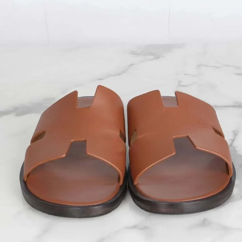 Hermes Izmir Sandal for Unisex in Brown