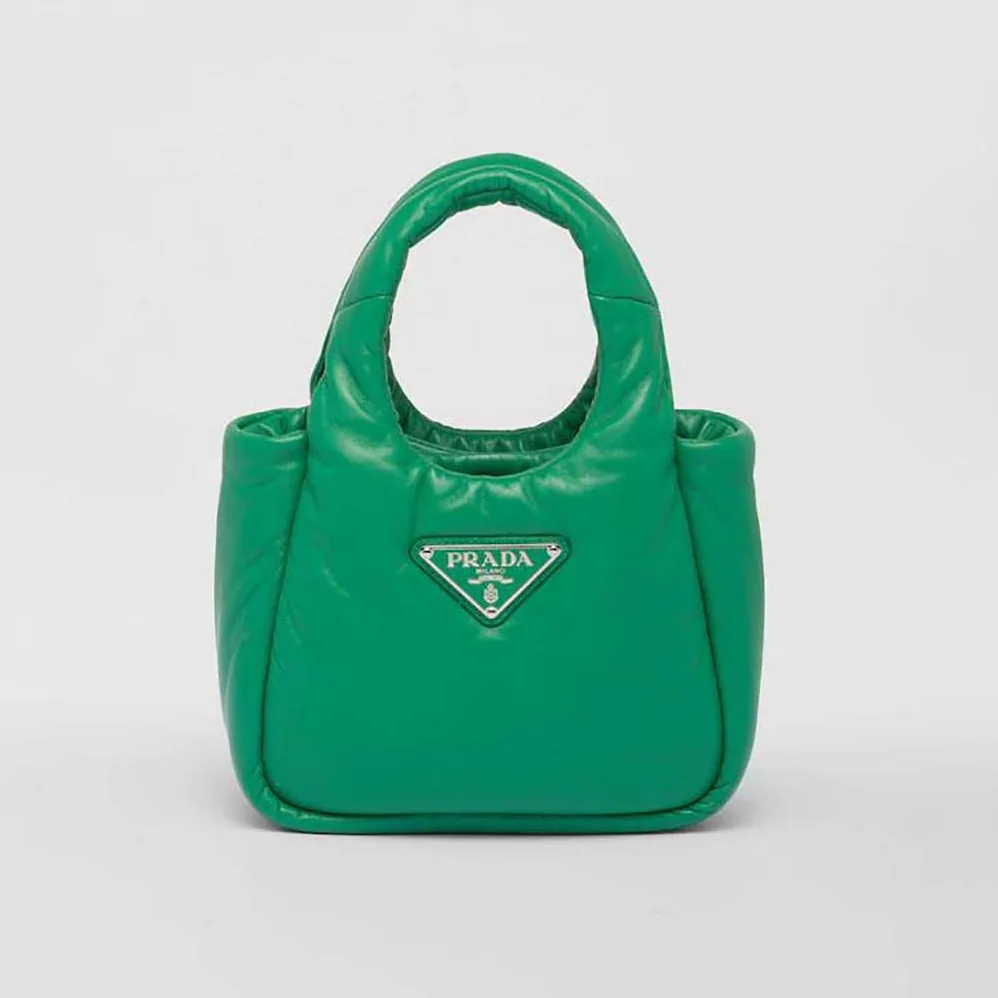 Prada Small Padded Prada Soft Nappa-Leather Bag for Women in Green