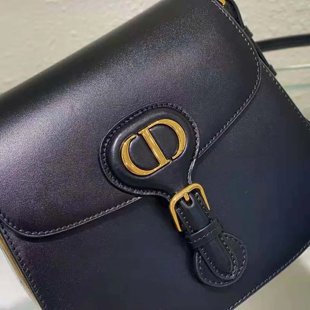 Dior Bobby Frame Bag Black Box Calfskin for Women