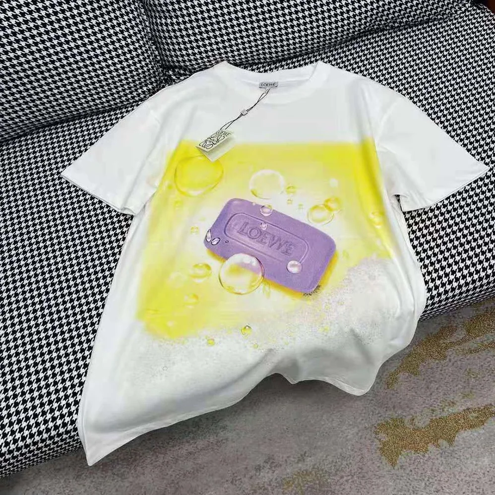 Loewe Soap T-shirt in Cotton for Women in White Loewe Soap T-shirt in Cotton for Women in White