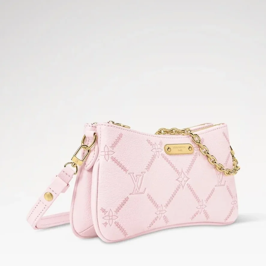 Louis Vuitton Pochette Liv Shoulder Bag / Light Bliss Couture Gold Hardware