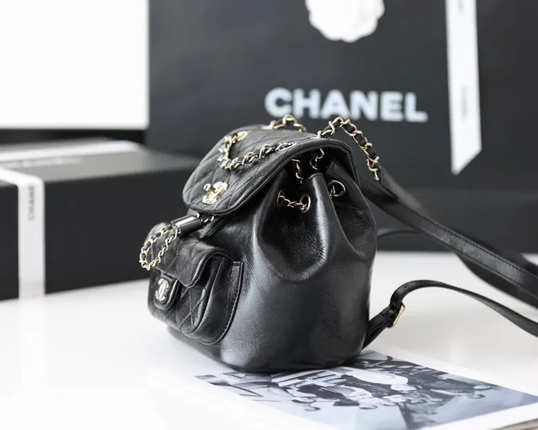 Chanel Backpack in Black Gold Hardware