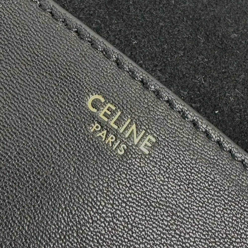 Celine Soft Triomphe Besace in Supple Shiny Lambskin for Women in Black Celine Soft Triomphe Besace in Supple Shiny Lambskin for Women in Black