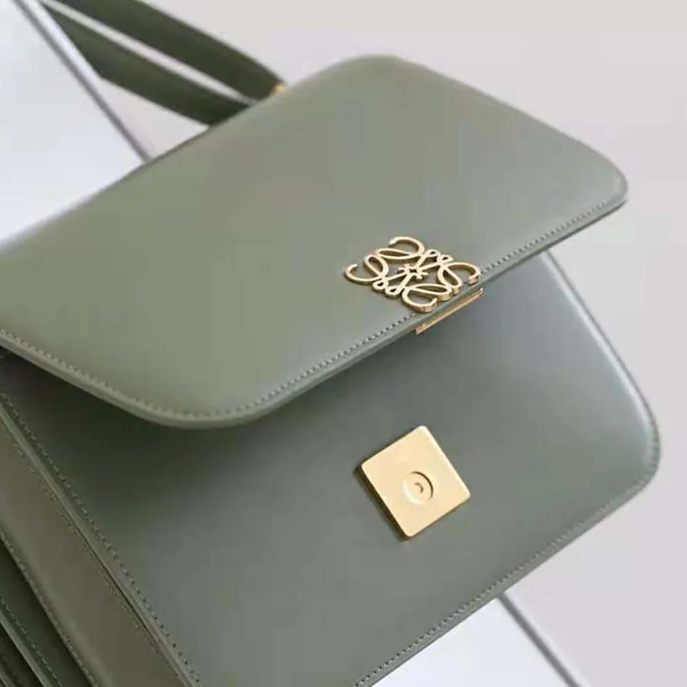 Loewe Goya Bag in Silk Calfskin for Women in Green