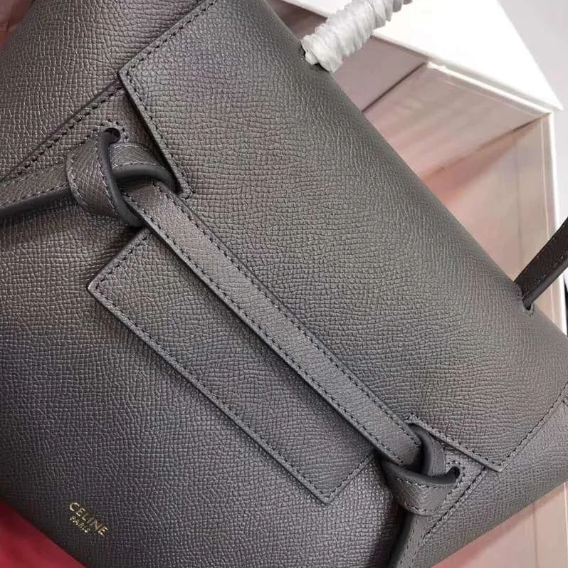 Celine Nano Belt Bag in Grained Calfskin for Women in Silver Celine Nano Belt Bag in Grained Calfskin for Women in Silver