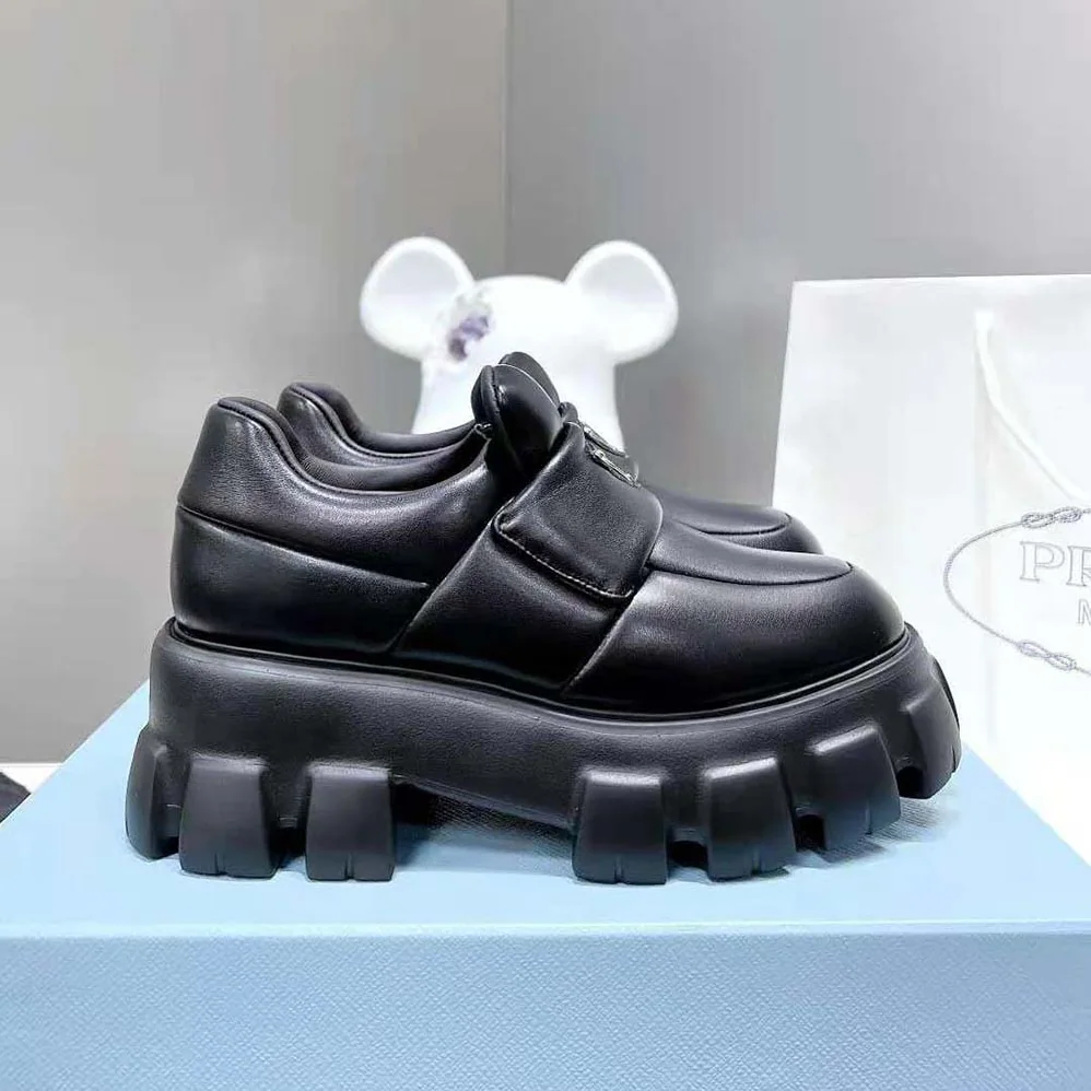 Prada Soft Padded Nappa Leather Loafers for Women in Black Prada Soft Padded Nappa Leather Loafers for Women in Black