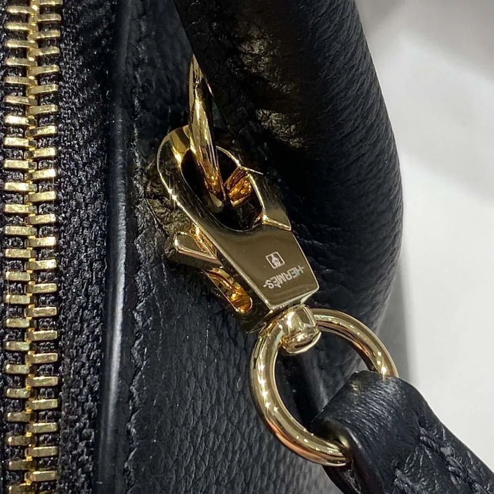 Hermes Bolide 1923 Bag in Epsom Calfskin for Unisex in Black/Gold Hermes Bolide 1923 Bag in Epsom Calfskin for Unisex in Black/Gold